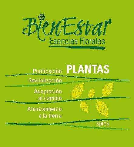 Etiqueta de la esencia Plantas