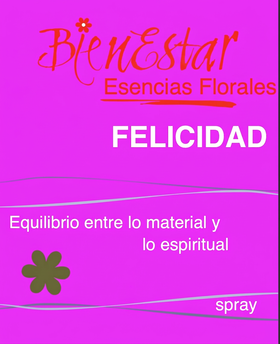 Etiqueta de la esencia Felicidad